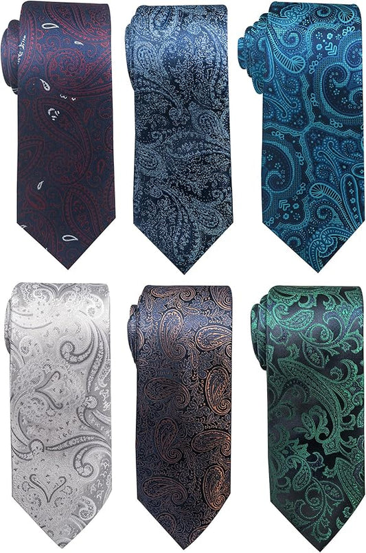 Tie For Men Necktie Woven Jacquard Neck Ties Set 6 PCS