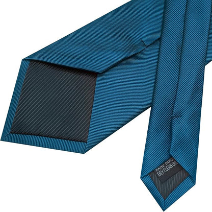 JEMYGINS Formal Necktie Solid Color Tie and Pocket Square with Tie Clip Lapel Pin Sets for Men 4PCS
