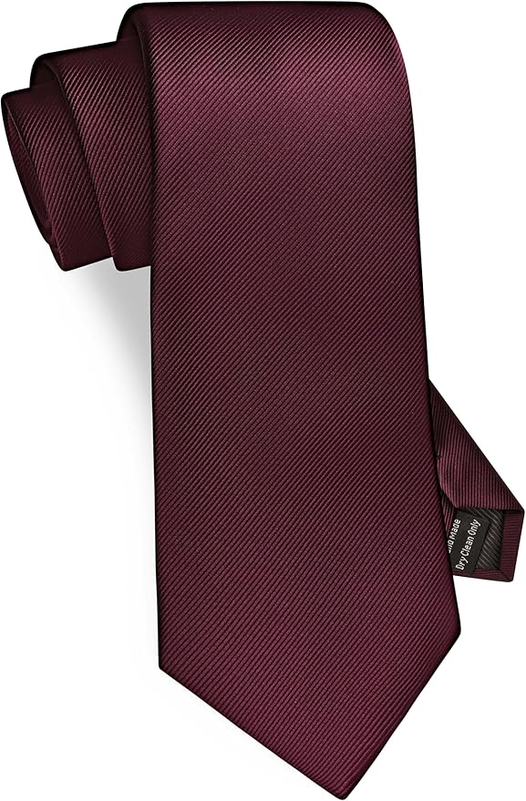 GUSLESON Classic New 3.15"（8cm） Men's Solid Color Necktie Wedding Business Tie + Gift Box