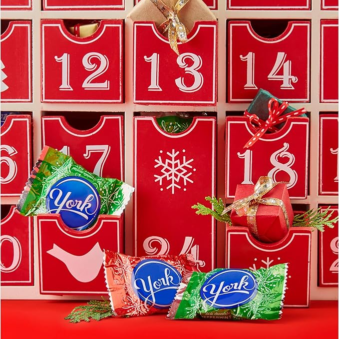 YORK Dark Chocolate Peppermint Patties Snowflakes, Christmas Candy Bag, 16 oz