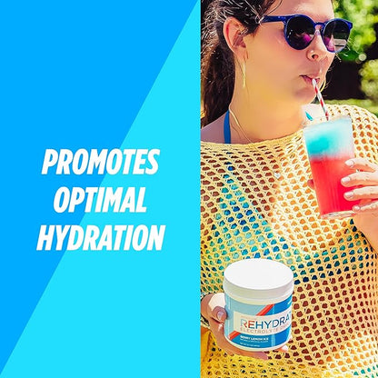 AdvoCare Rehydrate - Electrolyte Drink Mix - Includes Magnesium, Sodium, Potassium & Calcium - Antioxidant & Amino Acid Fortified - Supports Hydration & Recovery - Berry Lemon Ice, 12.7 oz