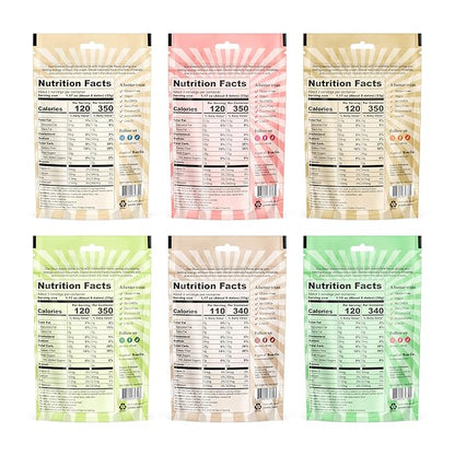 Candy Dates, Variety, 6-3.5 Ounce Bags (Creamy Peanut Butter, Cookie Dough, Sour Apple, Sour Cola, Sour Watermelon, Sweet Peach) - Dates With Candy Flavor, Vegan, No Added Sugar, Gluten Free