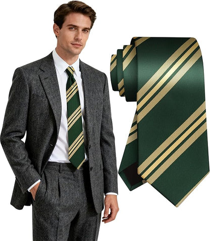 Fineknot Ties for Men, Jacquard Neck Ties, Mens Plaid Paisley Striped Tie, Classic Floral Mens Ties for Wedding Business