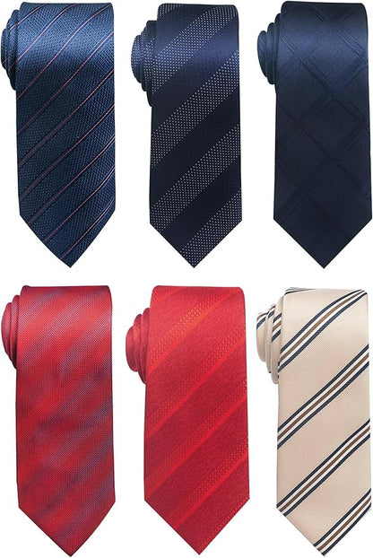 Tie For Men Necktie Woven Jacquard Neck Ties Set 6 PCS