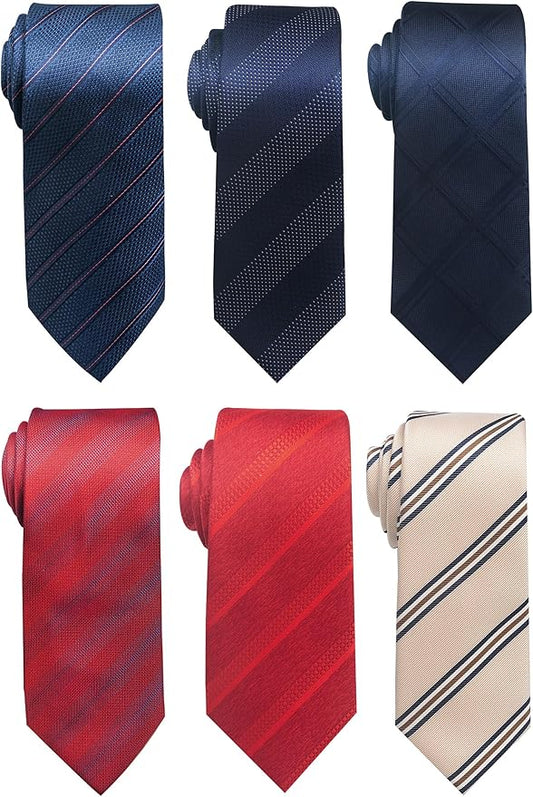 Tie For Men Necktie Woven Jacquard Neck Ties Set 6 PCS