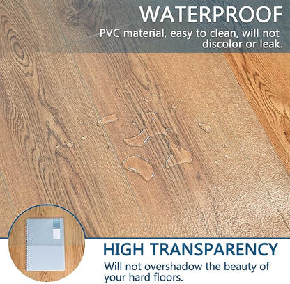 Chair Mat for Hardwood Floor, 48" x 36" Clear Desk Chair Mats, Easy Glide Plastic Mat for Under Office Chair, Rectangle