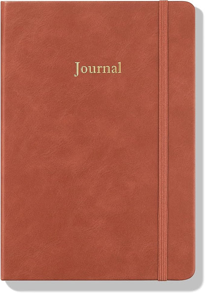 Wykeham's Executive 2026 Undated Daily Journal Planner – Customization Available (Brown, 8.5"×5.5" - Undated)