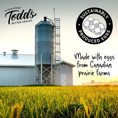 Todd's Better Snacks Egg-Cellent Protein Puffs, White Cheddar – 12g Protein, Gluten-Free, Paleo-Friendly, Baked, GLP-1 Compliant – Healthy Snack, Made with Egg Whites – 1.2 Oz (Pack of 10)