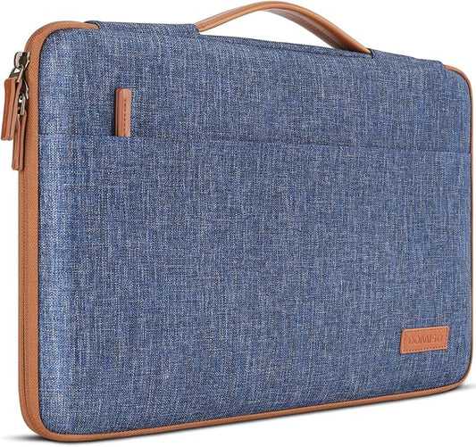 DOMISO Laptop Case Sleeve Protective Cover Compatible with MacBook Air 13 M4 M3 M2,MacBook Pro M2 M1,iPad Air/Pro,13 inch Dell,Lenovo, HP,Asus,Waterproof Computer Cases Bag with Handle,Blue