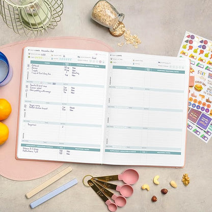 Clever Fox Food Sensitivity Journal Large – Daily Intolerance & Symptom Log for IBS, Diabetic, Low Fodmap, Elimination Diet – Health Tracker, 8.3x11” (Peach Pink)