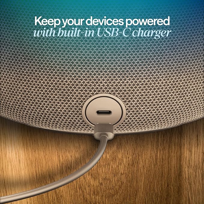 BLUEAIR Purifier for Bedroom - Mini Restful - Sunrise Clock with HEPASilent Filtration and Wake Up Light - Cleans Air and Supports Circadian Rhythm - USB-C and App Connectivity