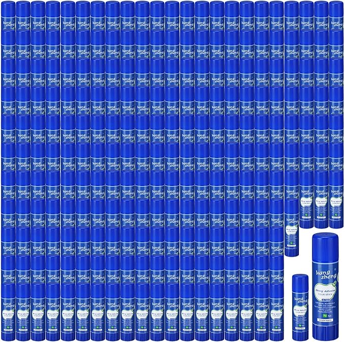Qilery 300 Pcs White Glue Stick Bulk Washable Glue Sticks for Crafts 0.3 oz Adhesive Paper Scrapbook Glue for School Supplies Office Home Art Crafts