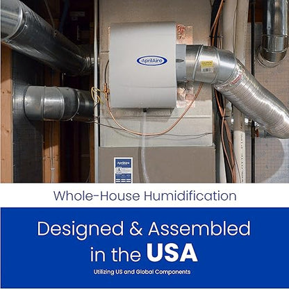 AprilAire 600M 17-gal. Whole-House Large Bypass Evaporative Humidifier with Manual Control for up to 5,000 sq. ft. + AprilAire Model 5843 Humidifier Installation Kit
