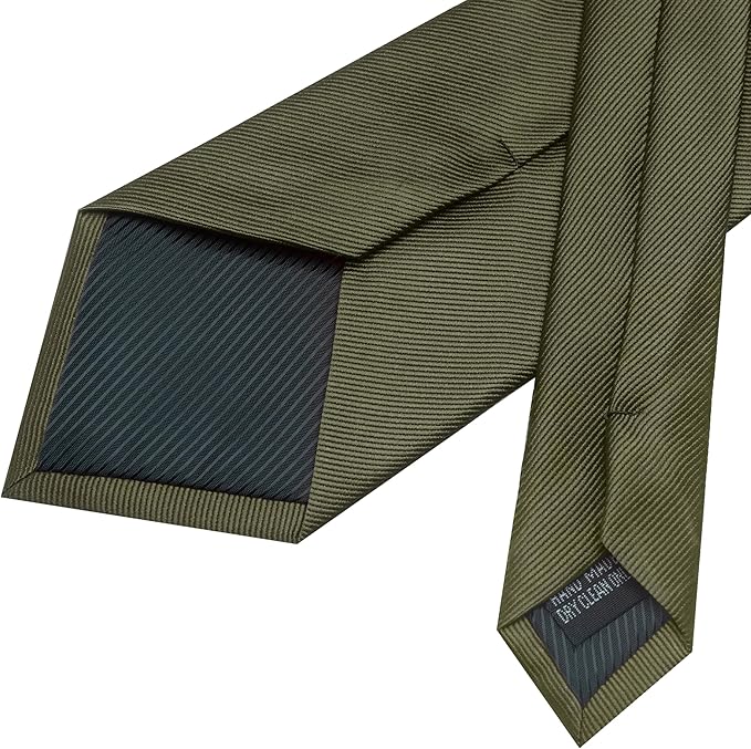JEMYGINS Formal Necktie Solid Color Tie and Pocket Square with Tie Clip Lapel Pin Sets for Men 4PCS