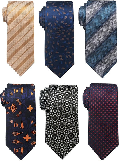 Tie For Men Necktie Woven Jacquard Neck Ties Set 6 PCS