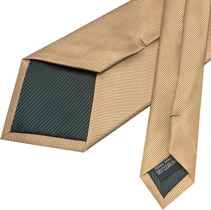 JEMYGINS Formal Necktie Solid Color Tie and Pocket Square with Tie Clip Lapel Pin Sets for Men 4PCS