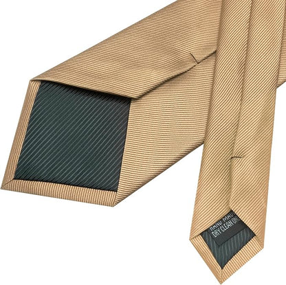 JEMYGINS Formal Necktie Solid Color Tie and Pocket Square with Tie Clip Lapel Pin Sets for Men 4PCS