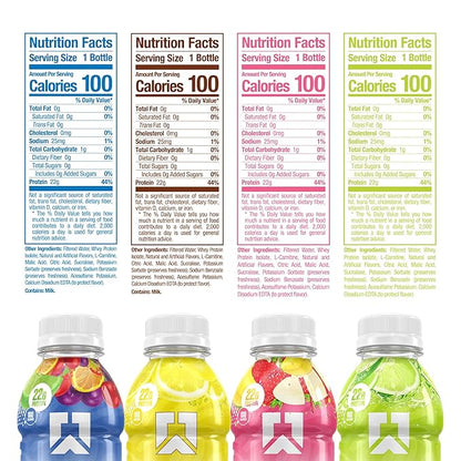 RYSE Clear Protein Drink - Variety Pack - 100 Calories, 22g Whey Isolate Protein Shake, Sugar-Free, 0g Fat & Lactose-Free - Refreshing Ready-to-Drink Beverage - 16.9 fl oz Bottles (12-Pack)