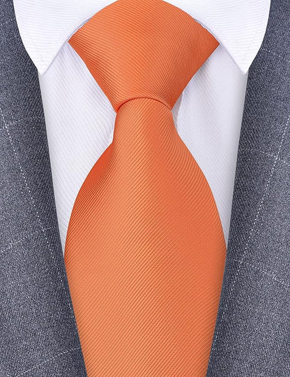 Branduce 3.15"（8cm） Men's Solid Color Formal Woven Necktie + Gift Box