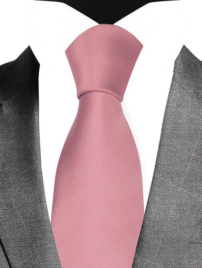 GUSLESON Classic New 3.15"（8cm） Men's Solid Color Necktie Wedding Business Tie + Gift Box
