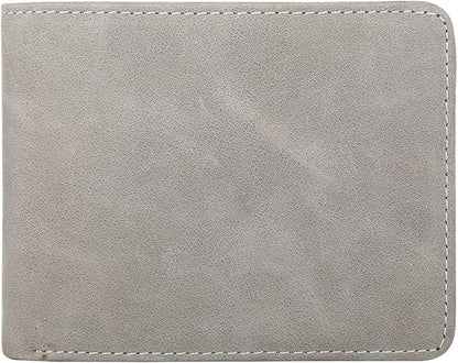 Wallet for Men-Genuine Leather RFID Blocking Bifold Stylish Wallet With 2 ID Window