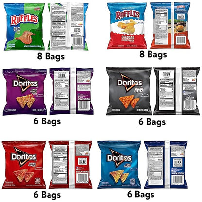 Frito-Lay Ruffles and Doritos Bold Variety Pack, 1 Ounce (Pack of 40)