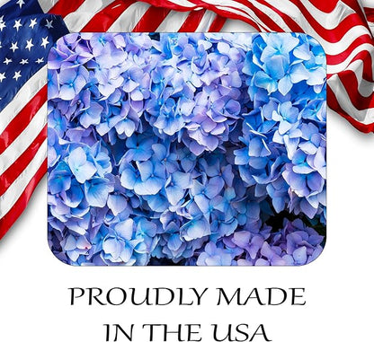 Floral Pattern Flower Mouse Pad Mat Mousepad for Desk Computer Laptop PC Gaming Home or Office Gift for Her Flowers (Blue Hydrangea MP104)