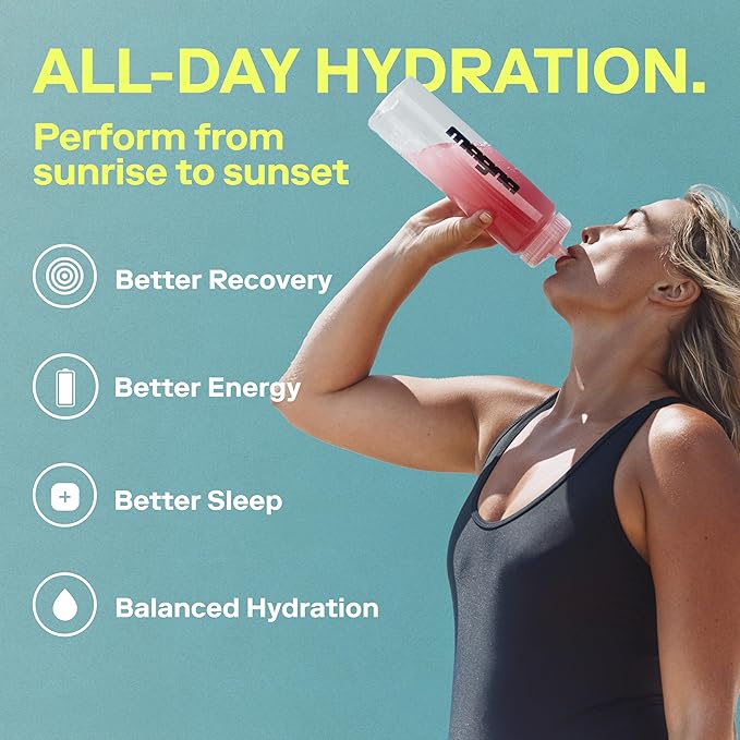 MAGNA Electrolytes Powder Drink Mix for Hydration, Energy & Focus Support with Magnesium L Threonate, Sodium, Potassium, Vitamin D, B6 & B12, Sugar Free, Variety Pack, 7 Servings