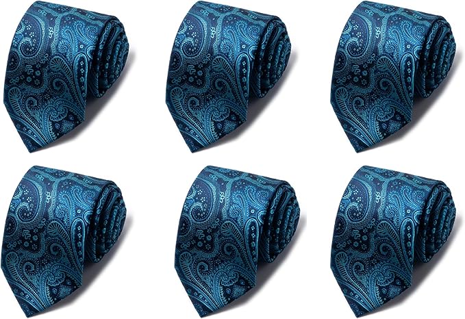 Tie For Men Necktie Woven Jacquard Neck Ties Set 6 PCS