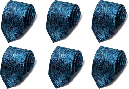 Tie For Men Necktie Woven Jacquard Neck Ties Set 6 PCS