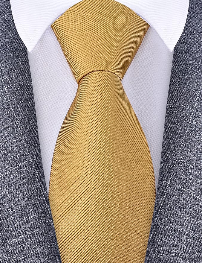 Branduce 3.15"（8cm） Men's Solid Color Formal Woven Necktie + Gift Box