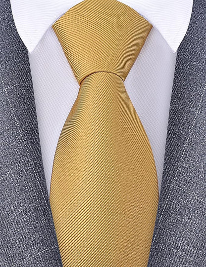 Branduce 3.15"（8cm） Men's Solid Color Formal Woven Necktie + Gift Box