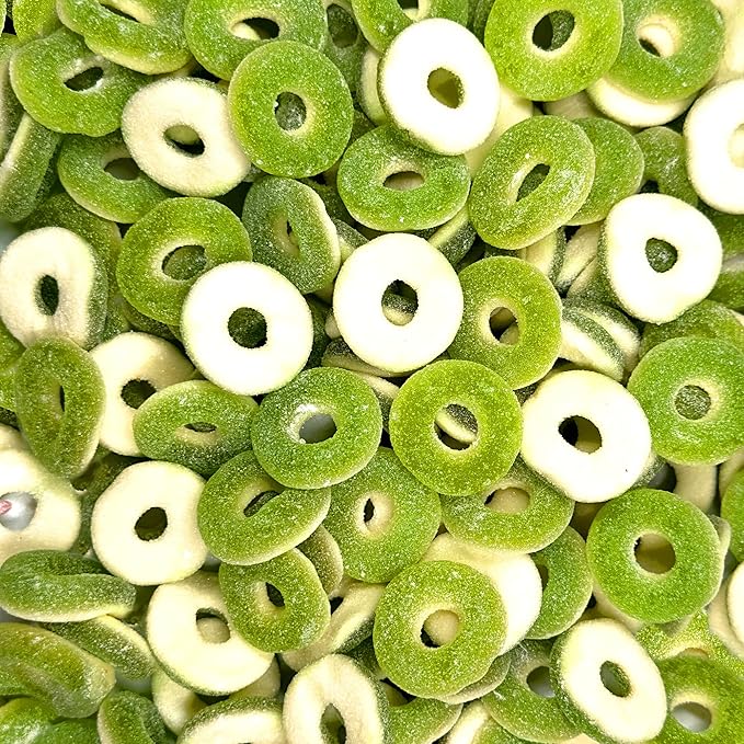 Candy Break Fruity Sweet Apple Rings Bulk Gummy Candy, 5 lbs Bag, Share Size Bags - Sweet & Chewy Snacks for Kids & Grown Ups, Party Size (Pack of 1)