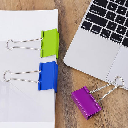 Mr. Pen Extra Large Binder Clips, 2 Inch, 12 Pack, Assorted Color