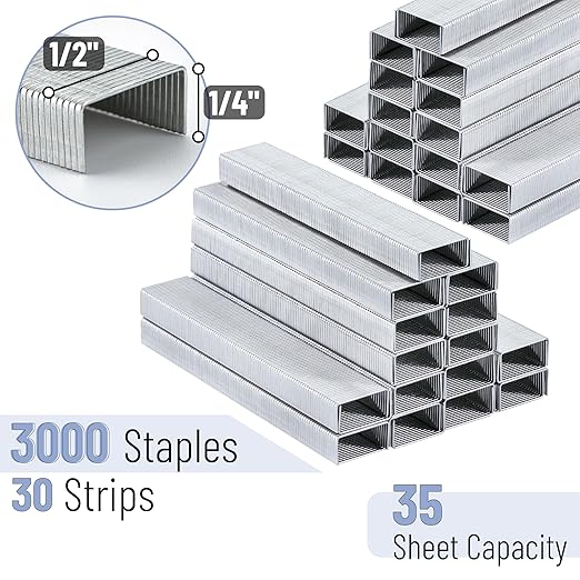 Mr. Pen- Staples for Stapler, 3000 Staples Standard, 1/4 inch, 35 Sheet Capacity (26/6)