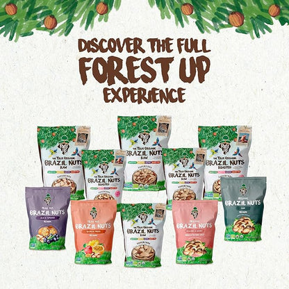 FLORESTA EM PÉ - The True Organic Premium Brazil Nuts (7oz) Roasted & Himalayan Salt | Kosher | Non-Gmo | Certified Organic | No Oil | Fresh | Vegan | Gluten Free | Keto and Paleo Friendly | Sustainably Harvested
