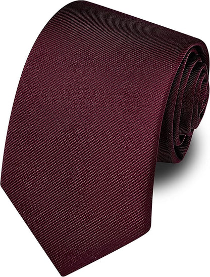 Branduce 3.15"（8cm） Men's Solid Color Formal Woven Necktie + Gift Box