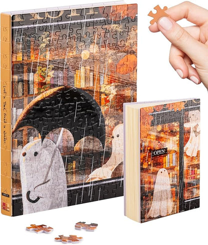 PieceRelax A5 Puzzle Journal for Adults, 300 Piece Plastic Jigsaw Book Cover (Includes Notebook) - Katherine Blower - Shelter, Unique Gift [YA1071]