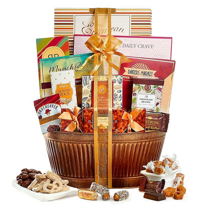Broadway Basketeers Gift Basket Gifts for Women, Men, Families, Teacher, College, Appreciation, Thank You, Birthday, Corporate, Get Well, Sympathy Care Chocolate Thanksgiving Christmas Holiday Baskets