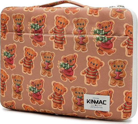 Kinmac 360° Protective Laptop Sleeve Case Bag Cover with Handle for MacBook Air 15 inch,15 inch-15.6 inch HP,Lenovo,Dell,ASUS,Acer Notebook Computer (Bear)