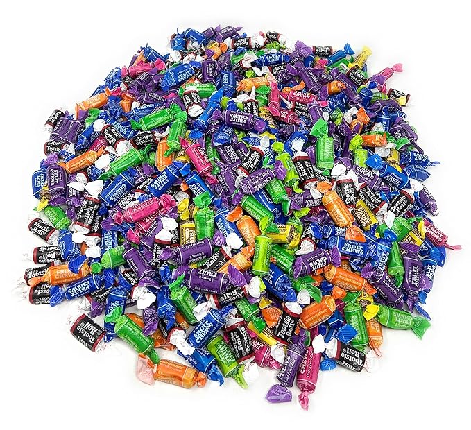Holiday Tootsie Roll Fruit Chews And Original Chocolate Midgees American Chewy Taffies Candy Individually Wrapped In Resealable Bag Bulk 10 Lbs 500+pcs (160 oz) - Made In USA