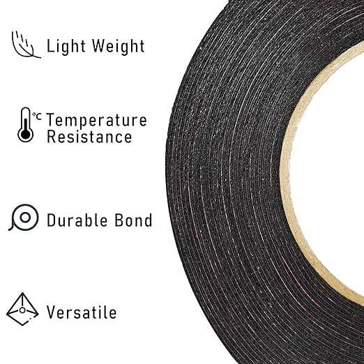 SWRT Double Sided Tape, 33FT x 1 Inch x 0.04 Inch Thick Heavy Duty Mounting Foam Tape, Waterproof Adhesive Tape for Car, LED Strip Light, Home Office Automotive Decor