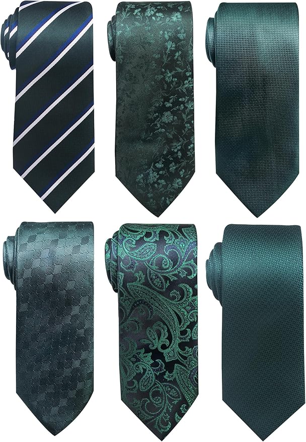 Tie For Men Necktie Woven Jacquard Neck Ties Set 6 PCS