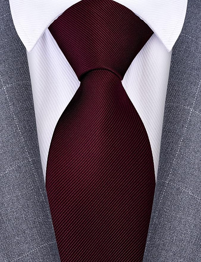 Branduce 3.15"（8cm） Men's Solid Color Formal Woven Necktie + Gift Box