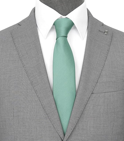 Skinny Solid Ties for Men, 2.5 inch Slim Plain Neckties 4-Pack