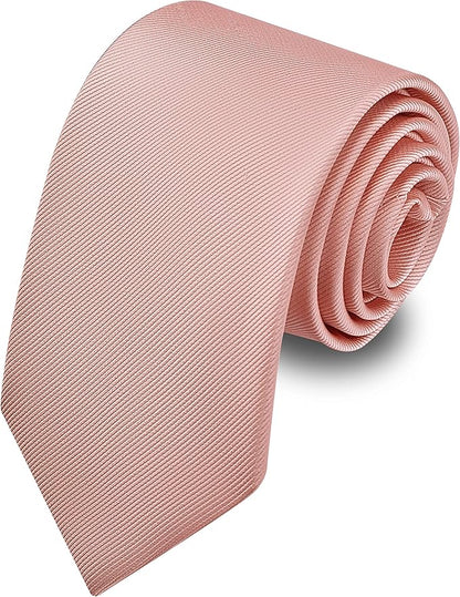 Branduce 3.15"（8cm） Men's Solid Color Formal Woven Necktie + Gift Box