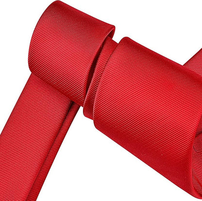 Branduce 3.15"（8cm） Men's Solid Color Formal Woven Necktie + Gift Box
