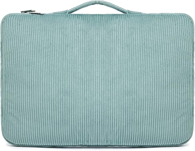 Kinmac 360° Protective Laptop Sleeve Case Bag Cover with Handle for MacBook Pro 16 inch,16 inch HP,Lenovo,Dell,ASUS,Acer Ultrabook and Business Laptop (Green Corduroy)