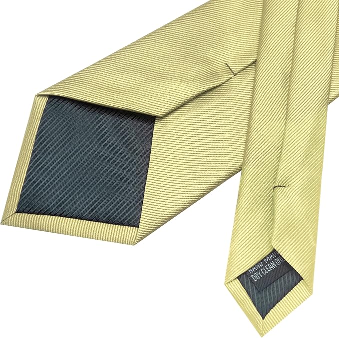 JEMYGINS Formal Necktie Solid Color Tie and Pocket Square with Tie Clip Lapel Pin Sets for Men 4PCS
