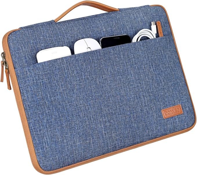 DOMISO 13.3 inch Laptop Case Sleeve Protective Cover Compatible with 14 inch MacBook Pro M4 M3 M2/MacBook Pro Max,13-13.3 inch Dell,Lenovo, HP,Waterproof Computer Cases Bag with Handle,Blue